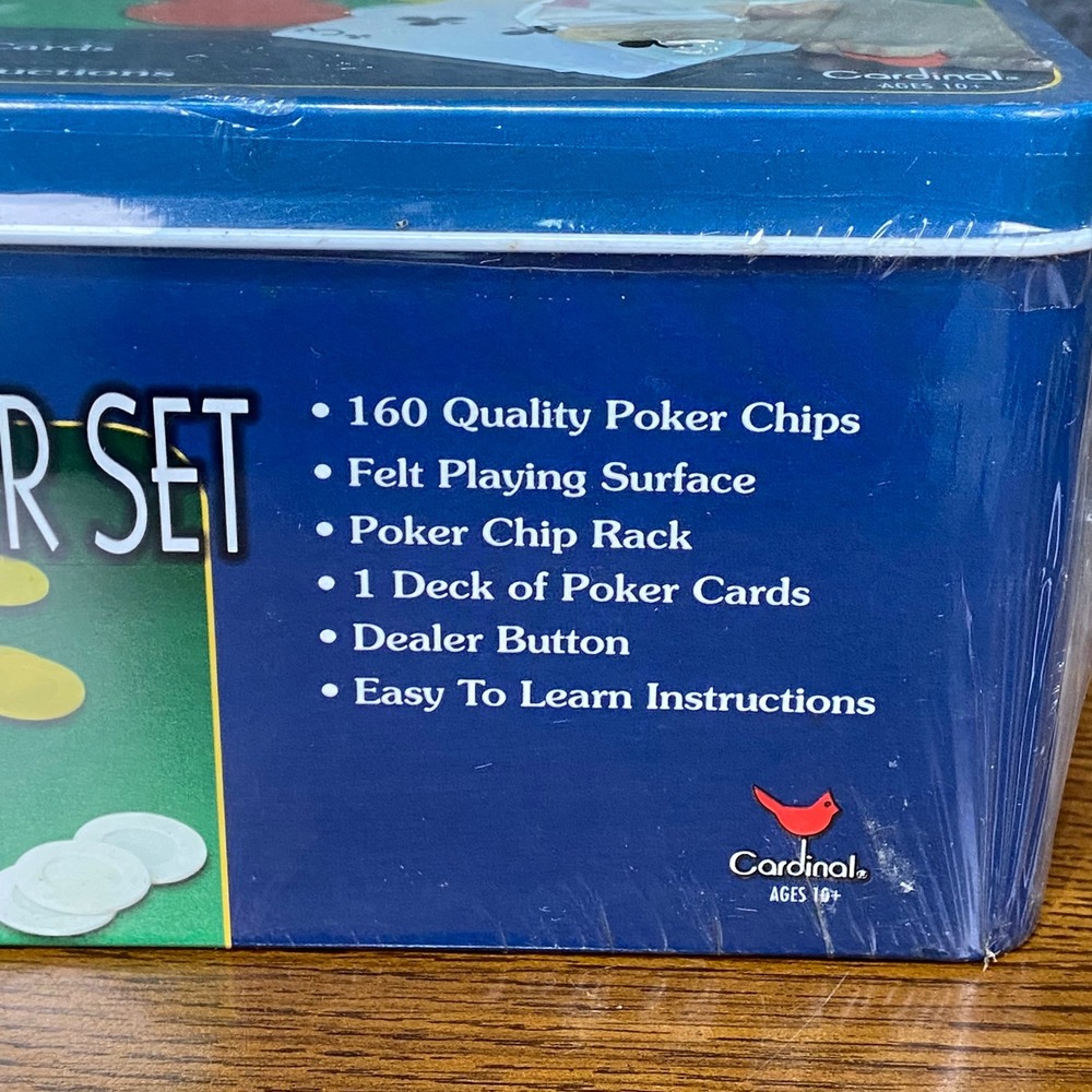2004 Cardinal Professional Texas Hold'em Poker Set Chips Cards DLR Button SEALED - Picture 3 of 8